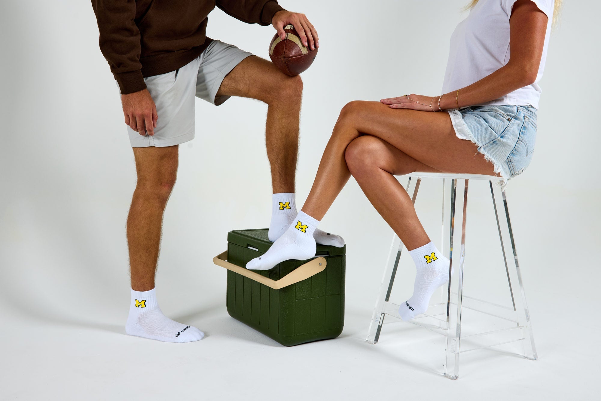 Michigan Wolverines Del Campo socks