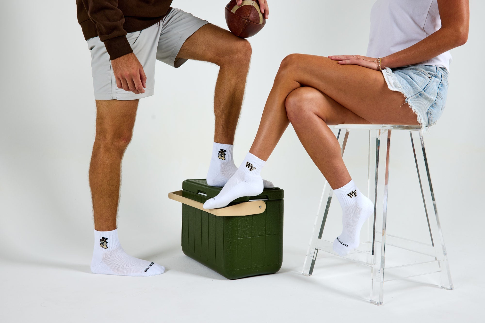 Officially licensed Del Campo Wake Forest Demon Deacons socks.