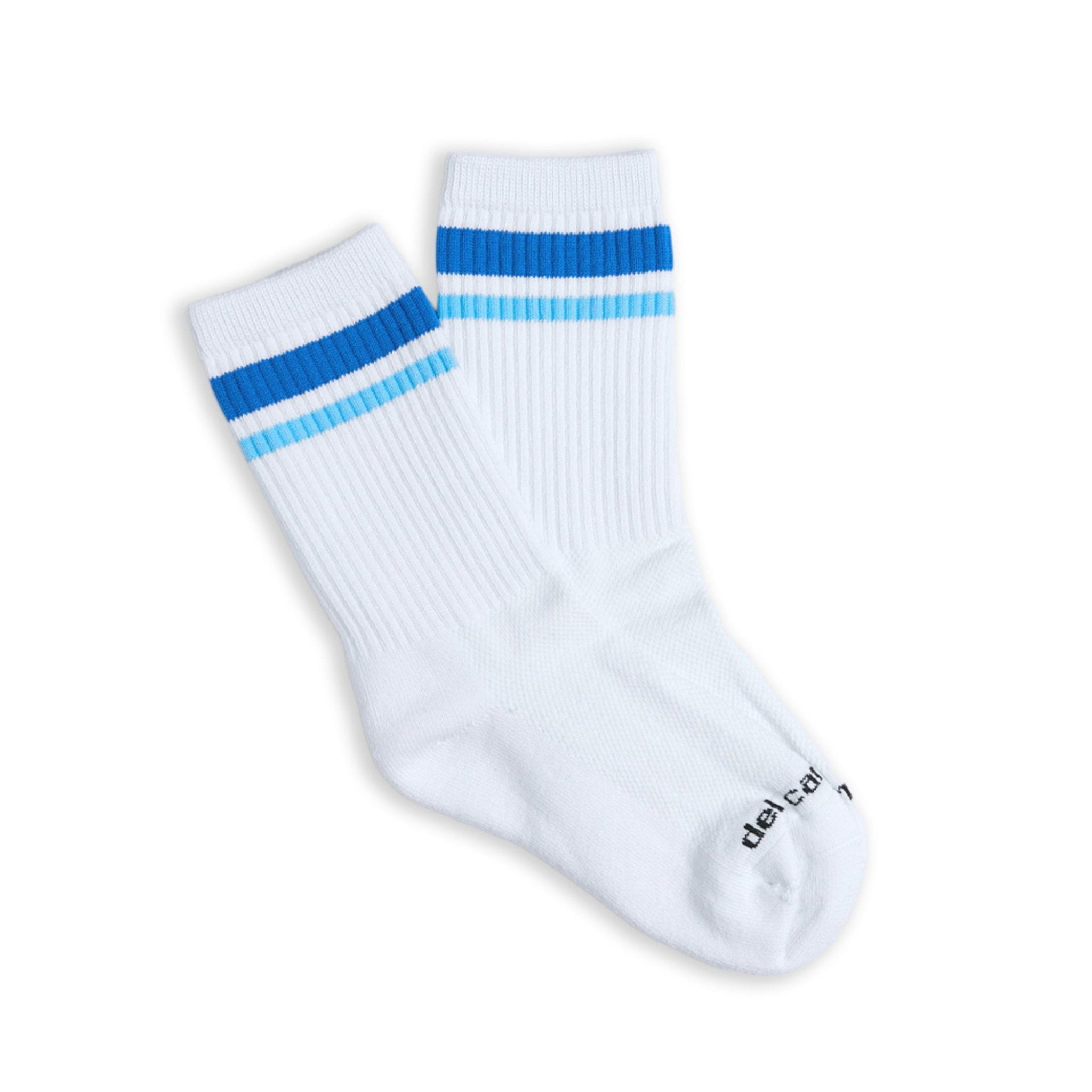 Blue Stripe Crew Socks - del campo