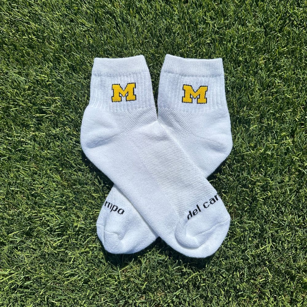 Del Campo Michigan Wolverines Maize golf socks