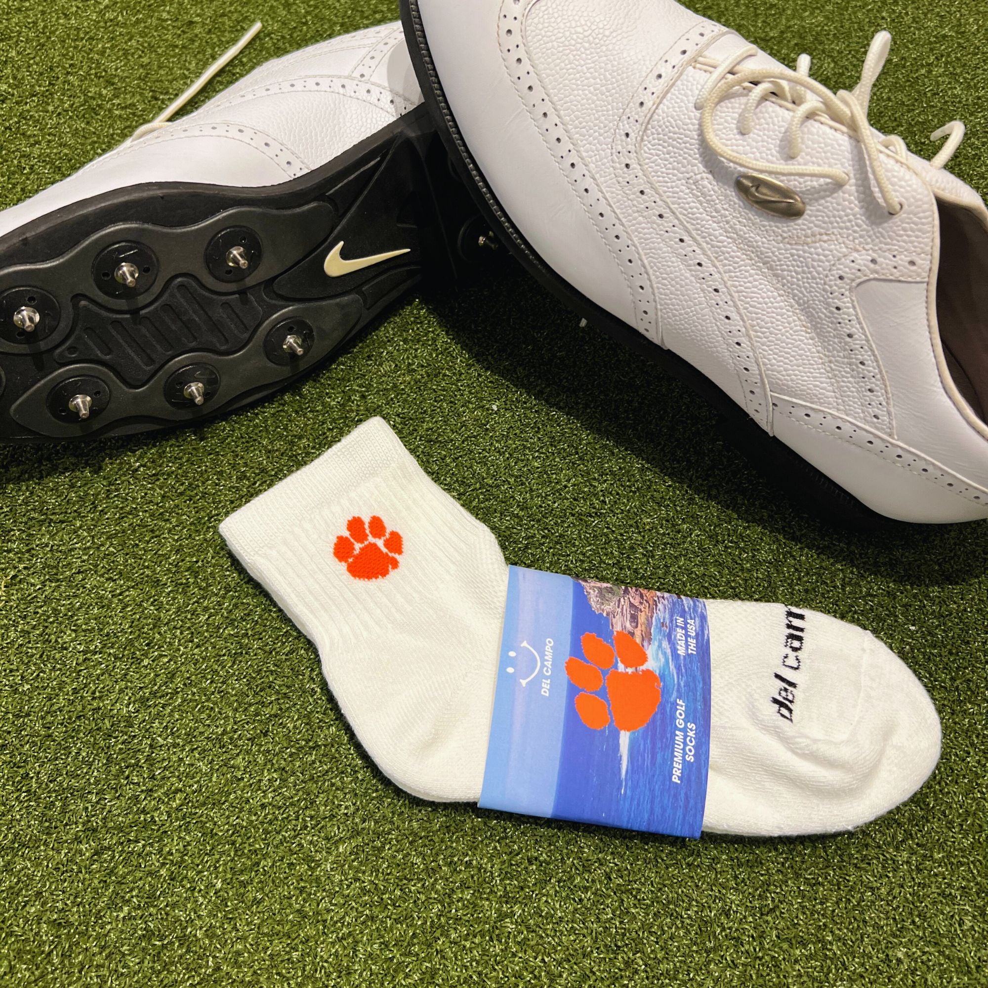Del Campo Clemson Tigers golf socks