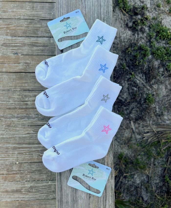 Custom Baker's Bay logo golf socks by Del Campo