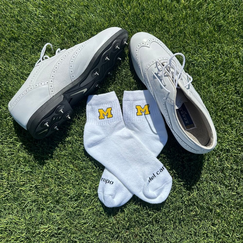 Del Campo Michigan Wolverines Pack golf socks featuring both officially licensed team styles
