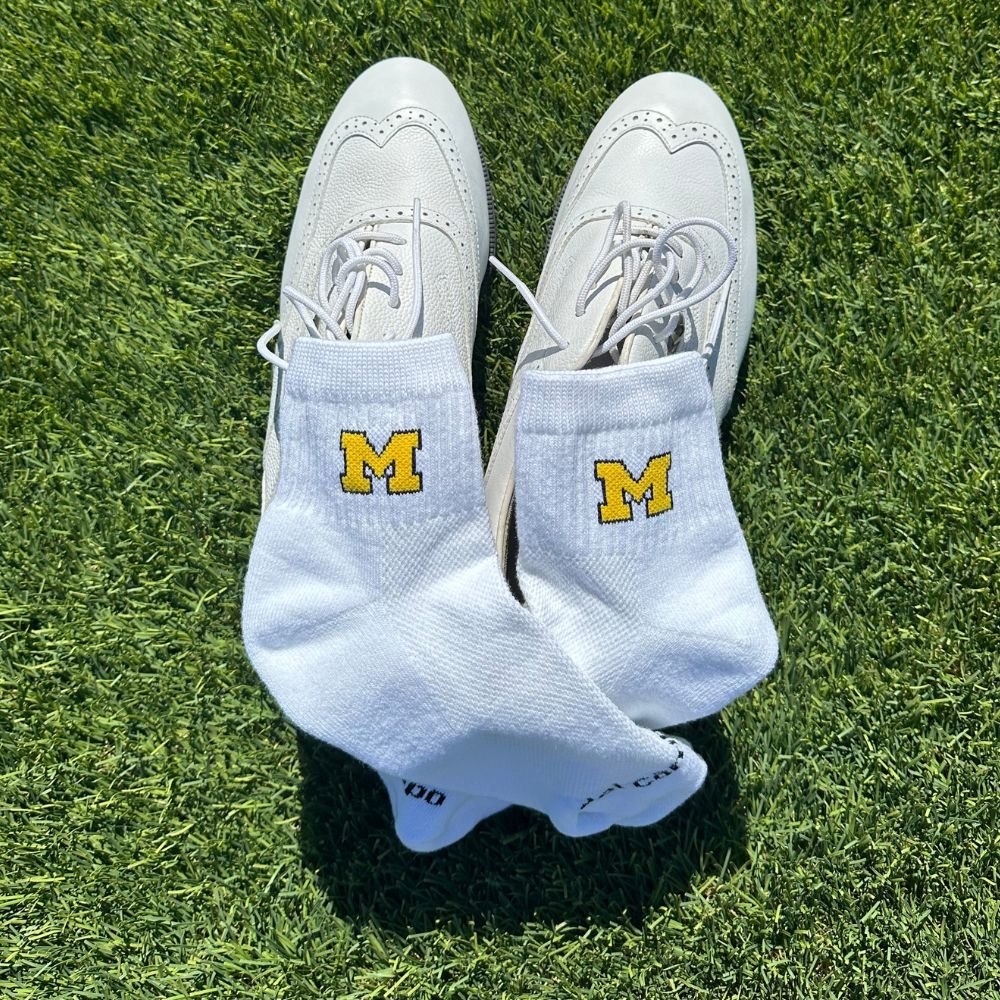 Del Campo Michigan Wolverines Pack golf socks featuring both officially licensed team styles