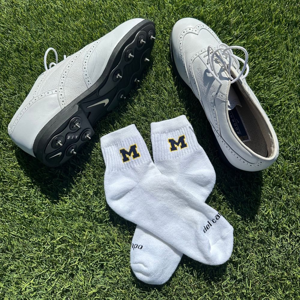 Del Campo Michigan Wolverines Navy golf socks