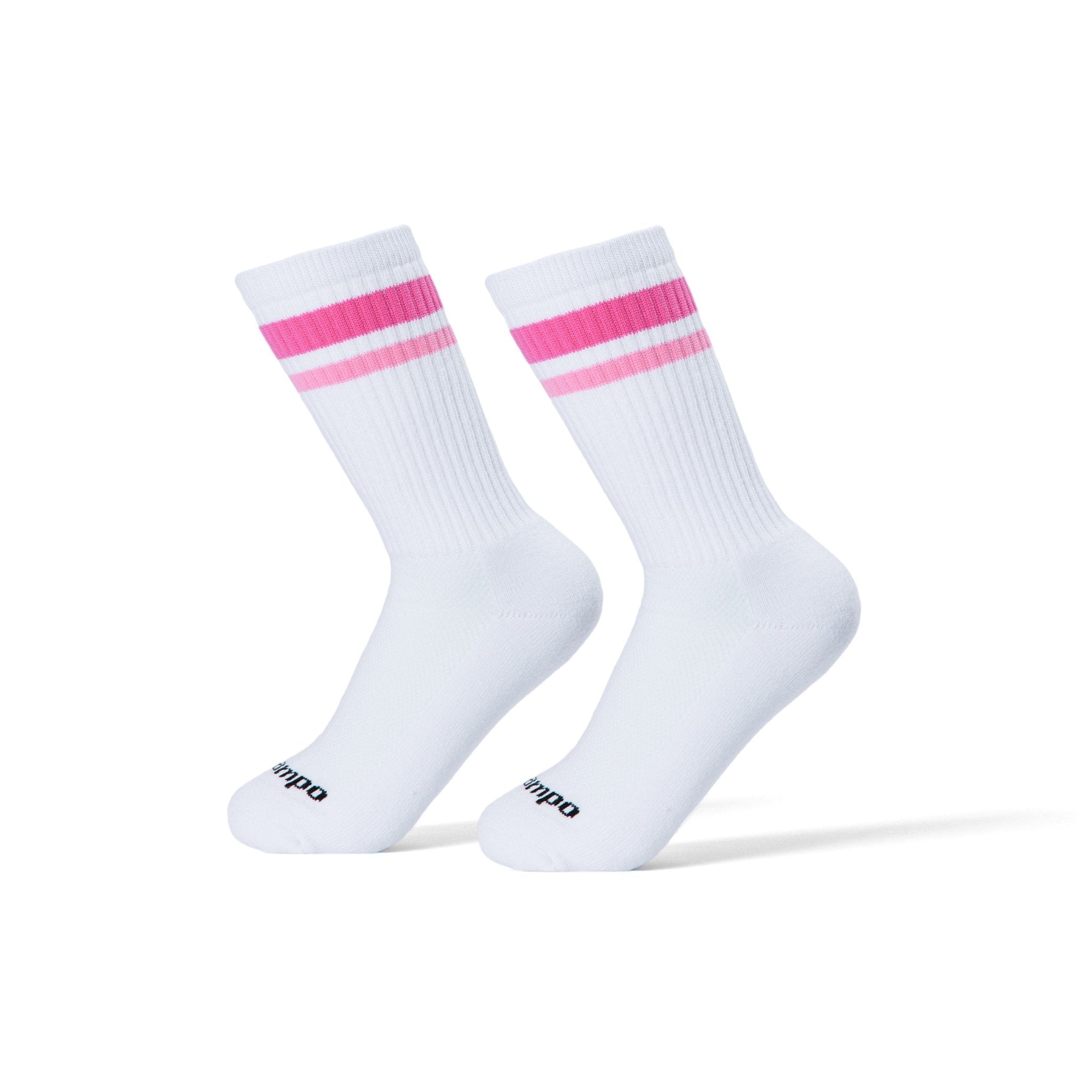 Pink Stripe Crew Socks - del campo