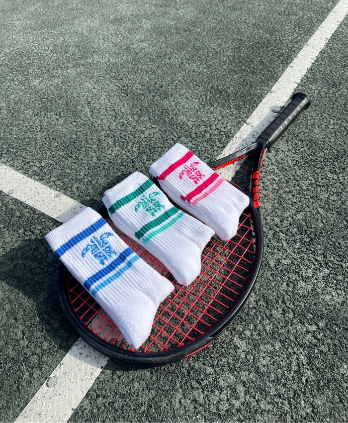 Custom Atlantic Beach Country Club logo golf socks by Del Campo
