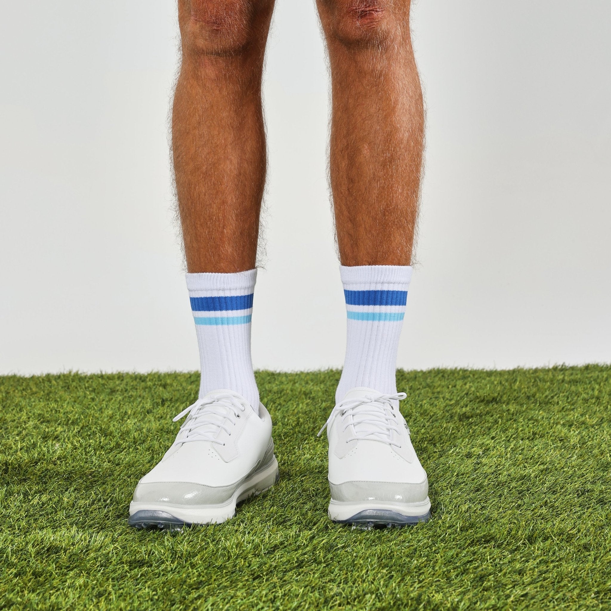 Blue Stripe Crew Socks - del campo