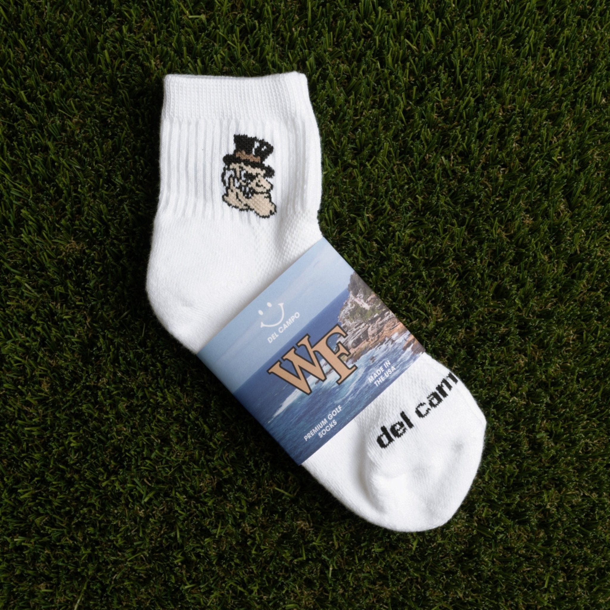 Del Campo Wake Forest Demon Deacons Pack golf socks featuring both officially licensed team styles