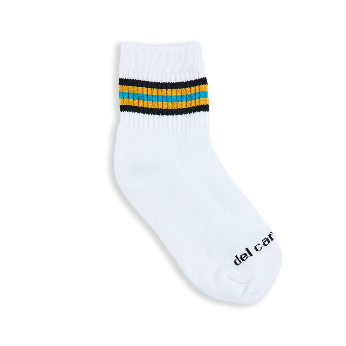 Black/Teal/Gold 5-Stripe Socks - del campo