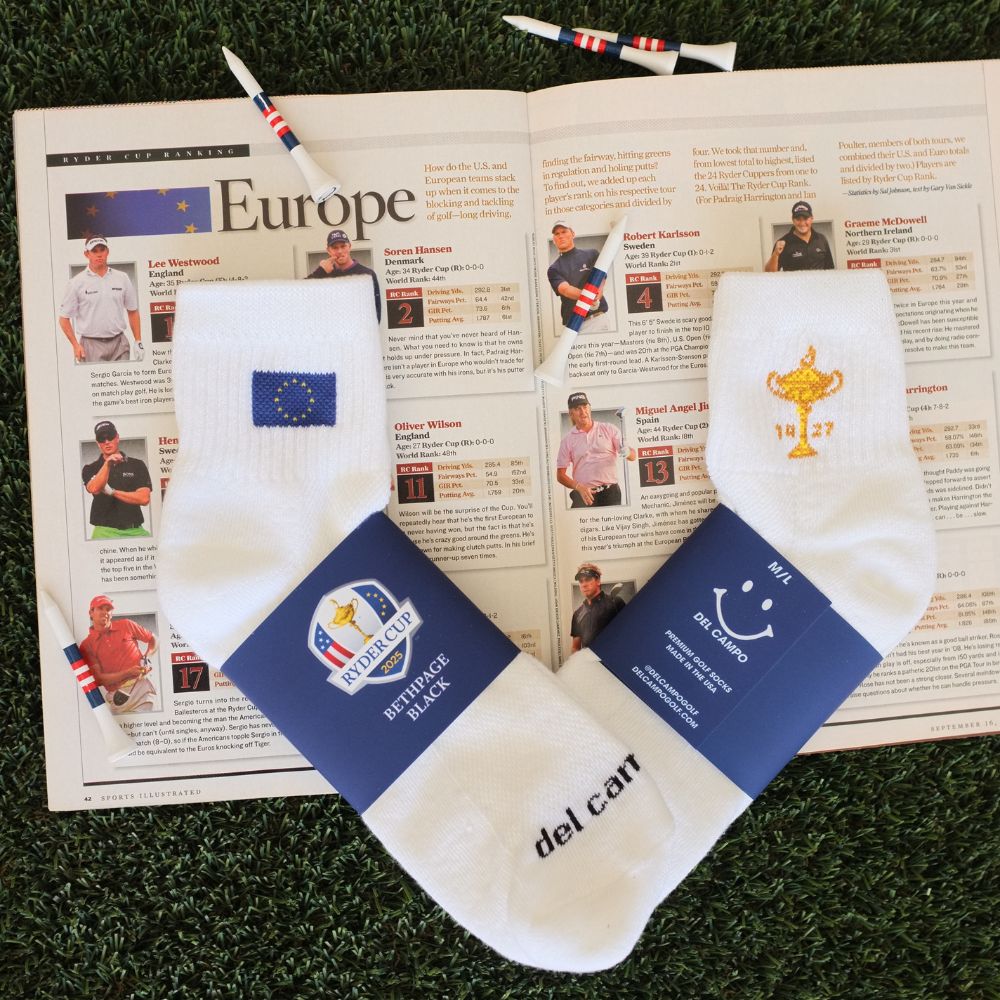 Del Campo Ryder Cup Europe golf socks