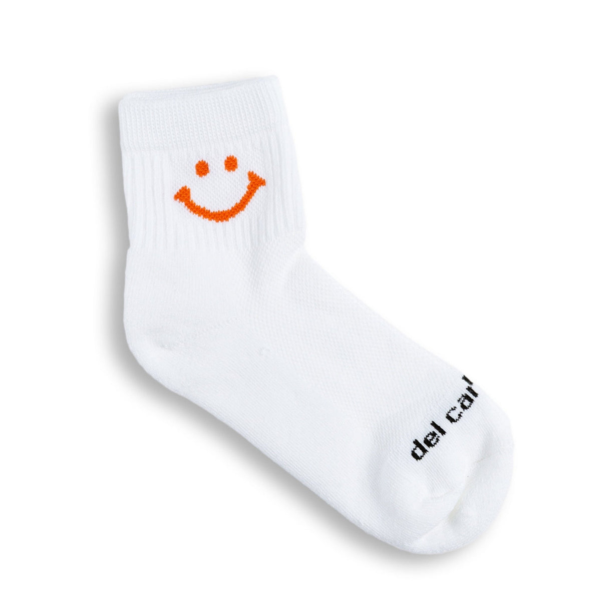Del Campo Orange Smiley golf socks