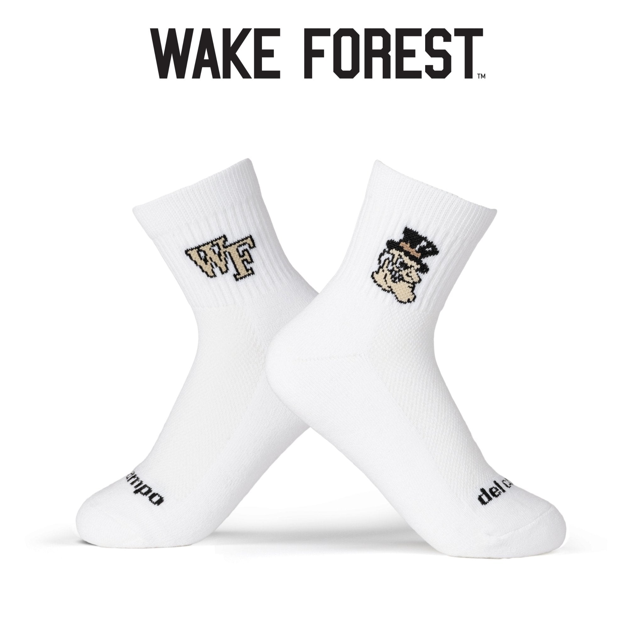 Del Campo Wake Forest Demon Deacons Pack golf socks featuring both officially licensed team styles