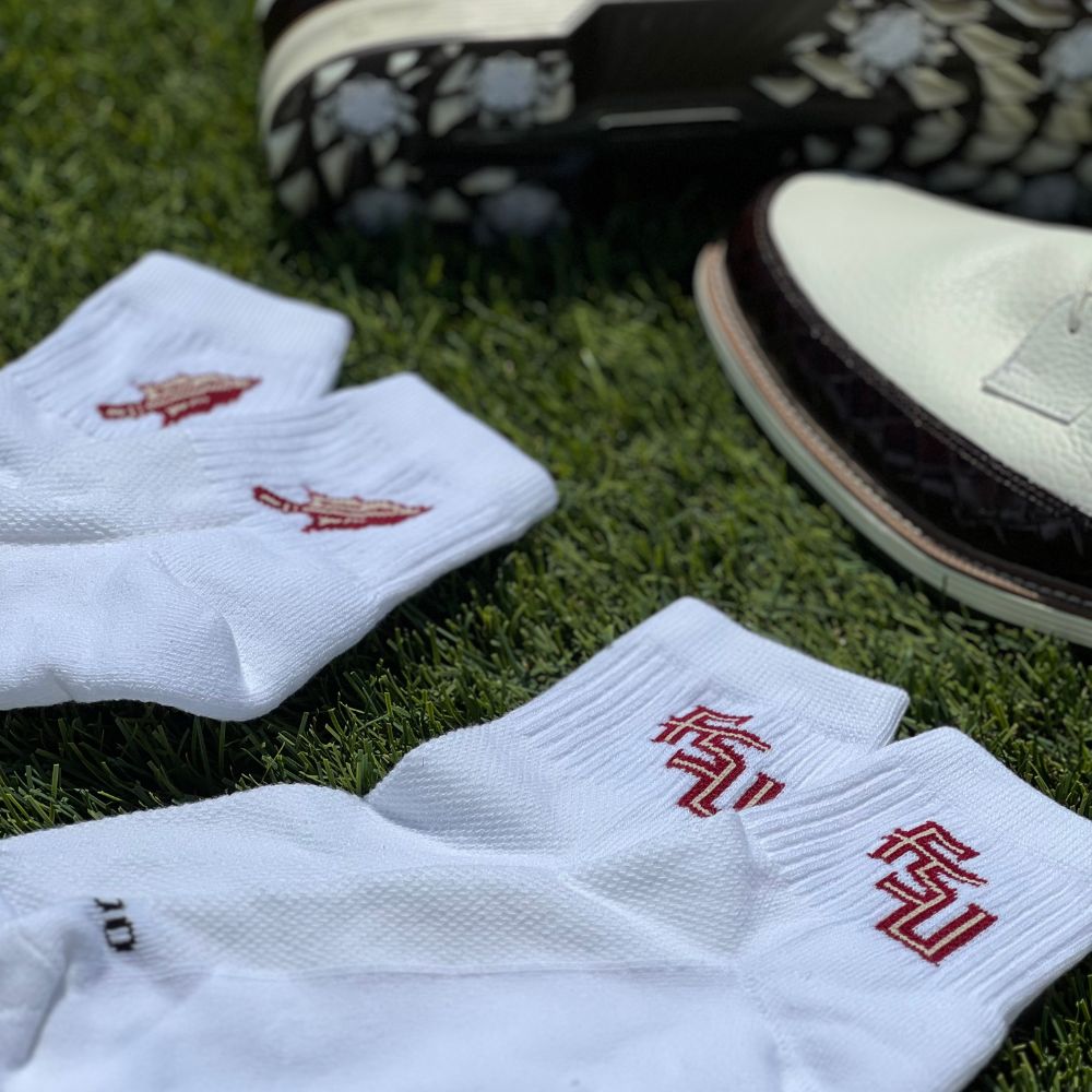 Del Campo Florida State Seminoles Pack golf socks featuring both officially licensed team styles