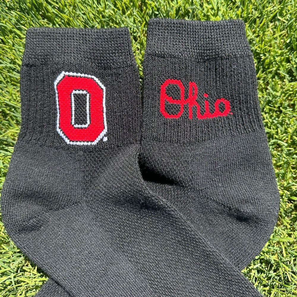 Del Campo Ohio State Buckeyes Pack golf socks featuring both officially licensed team styles