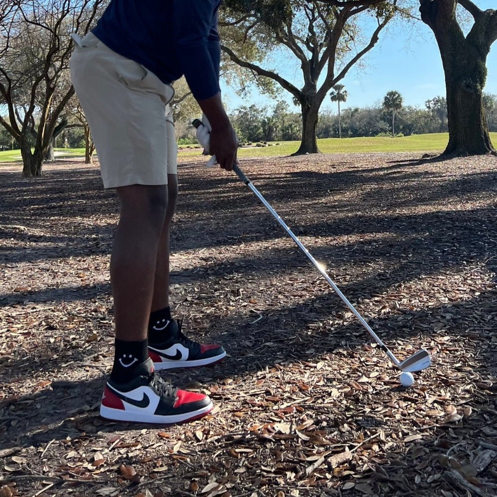 Del Campo Smiley Night Mode golf socks