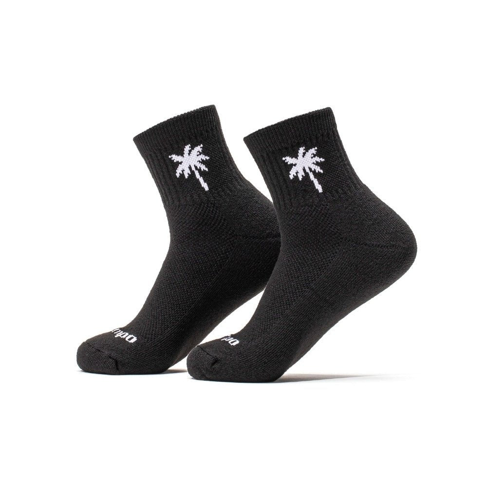 Del Campo Night Mode Pack golf socks featuring all four Night Mode designs: bolt, palm, smiley, and 1776