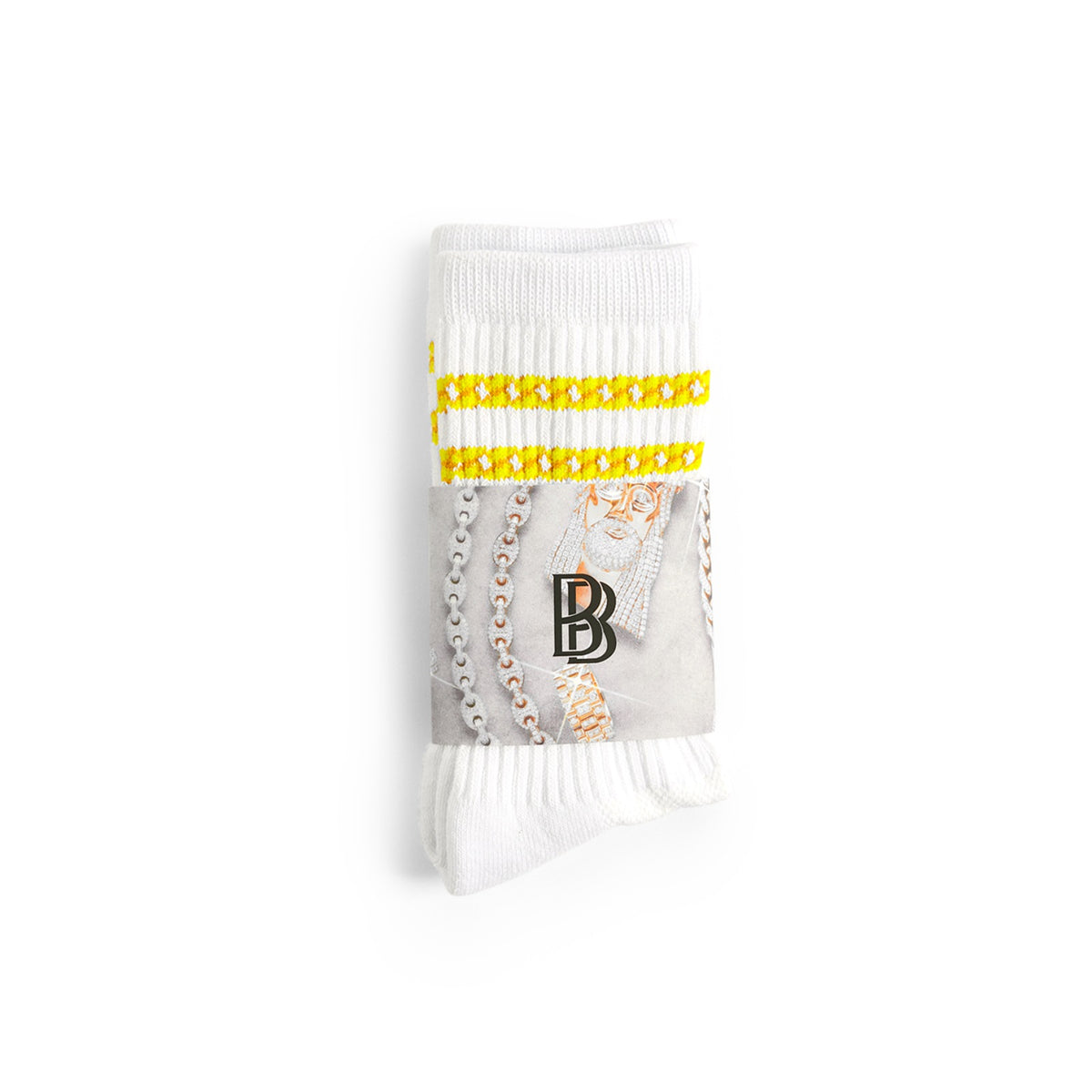 Ben Baller Gold Chain Crew Socks - del campo