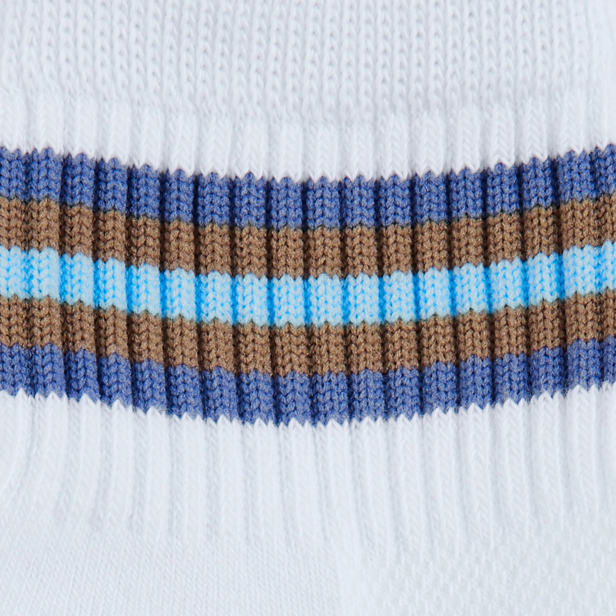 Del Campo Denim 5 Stripe golf socks, close-up detail