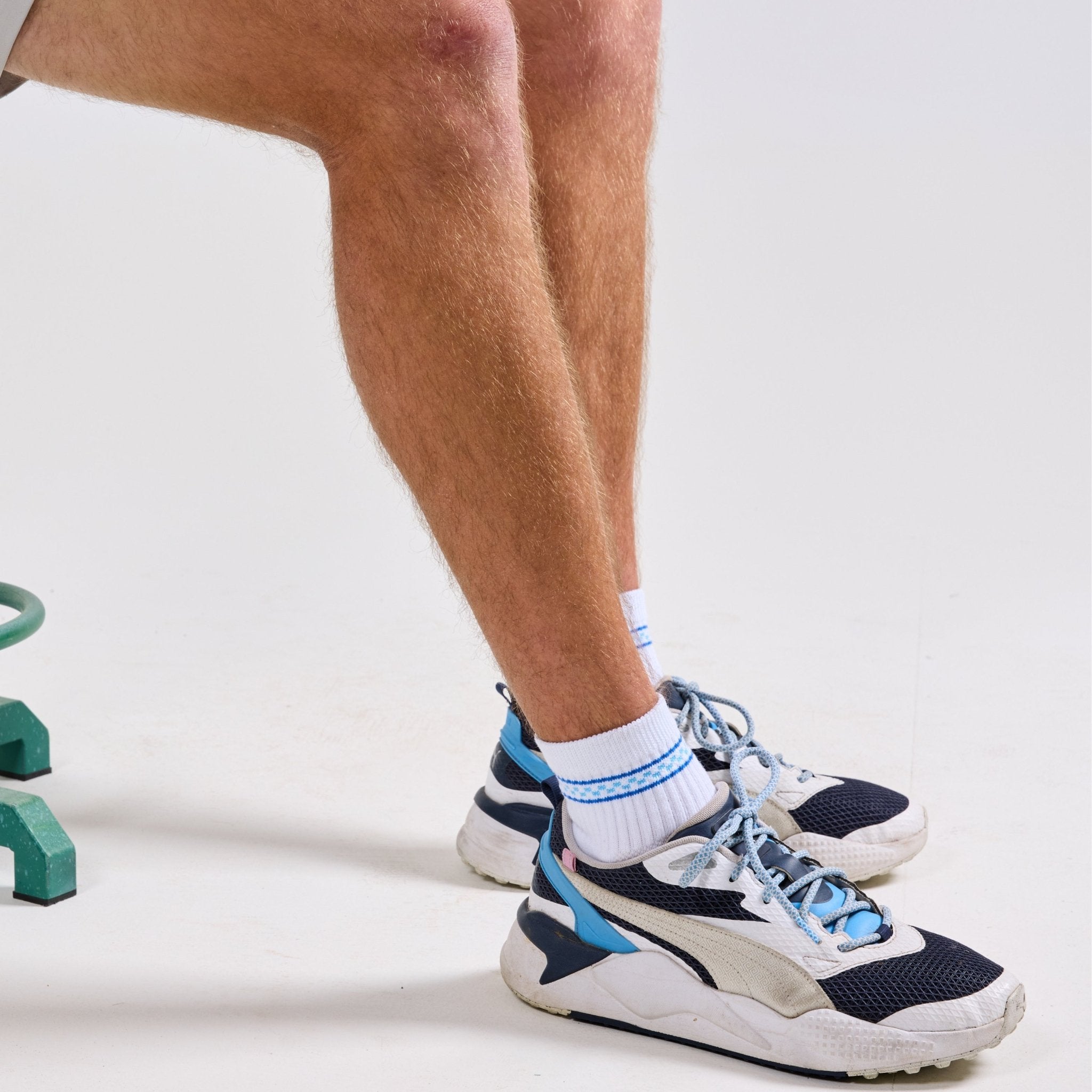 Blue Checkered Stripes - del campo