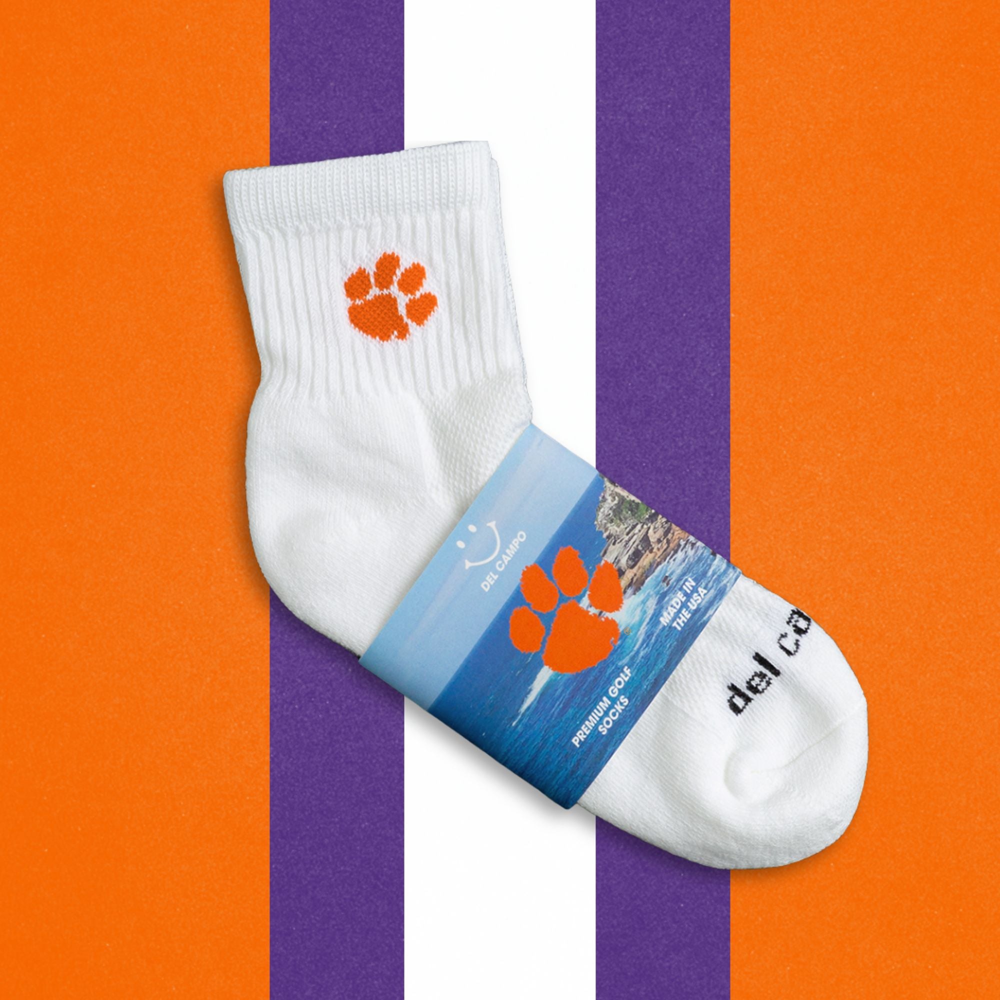 Del Campo Clemson Tigers golf socks