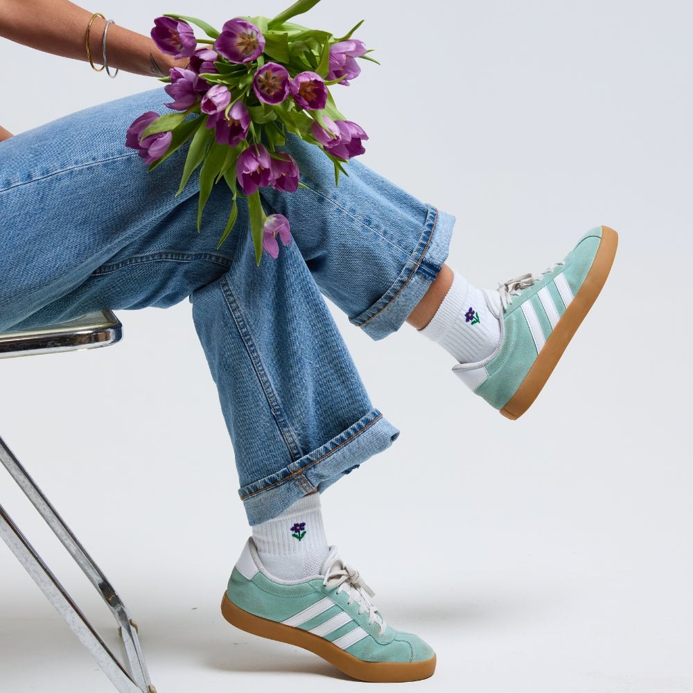Del Campo Violet golf socks