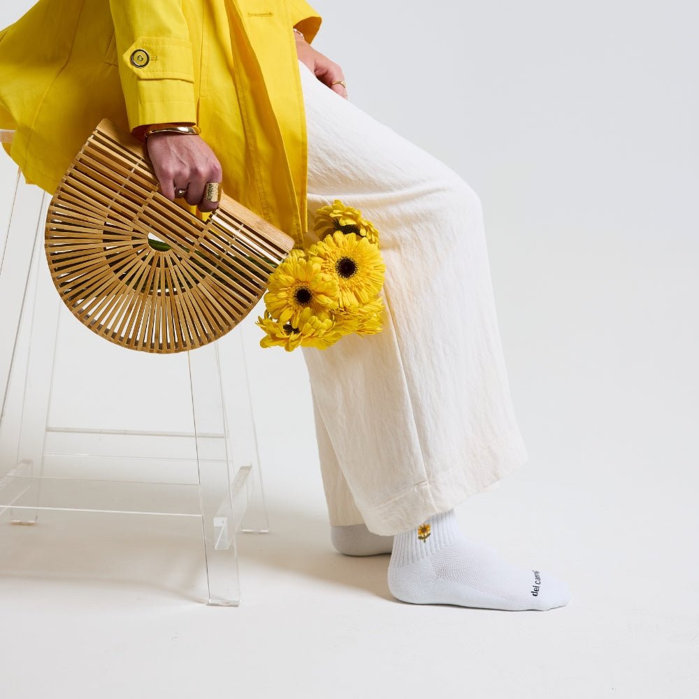 Del Campo Sunflower golf socks