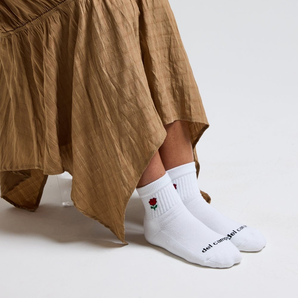 Del Campo Rose golf socks
