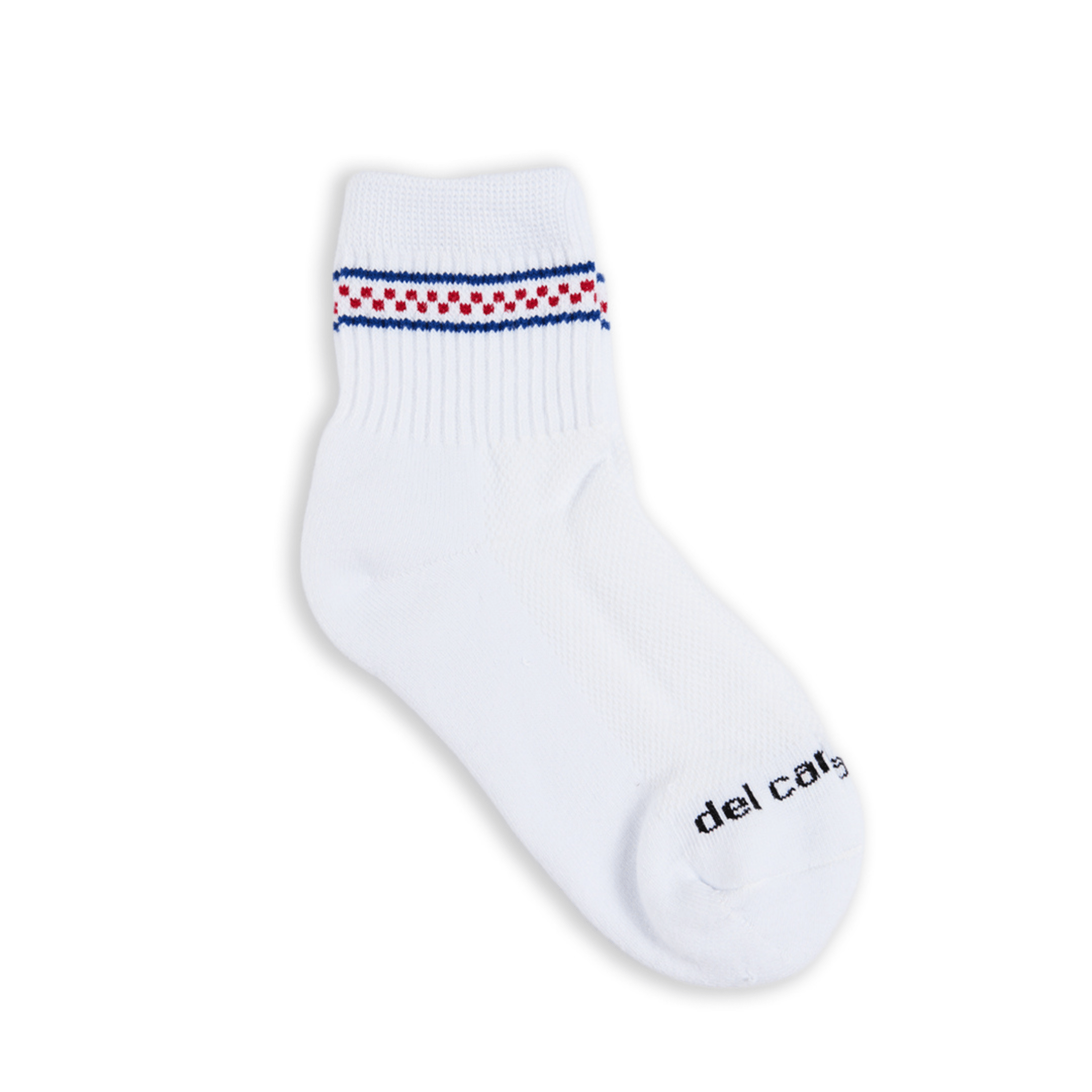 Del Campo Blue/Red Checkered Stripes golf socks