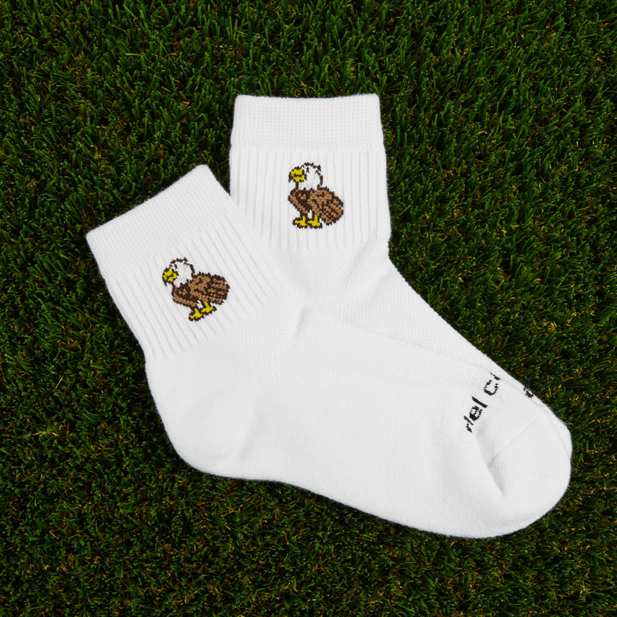 Del Campo Freedom Design Pack golf socks featuring four patriotic red, white, and blue designs