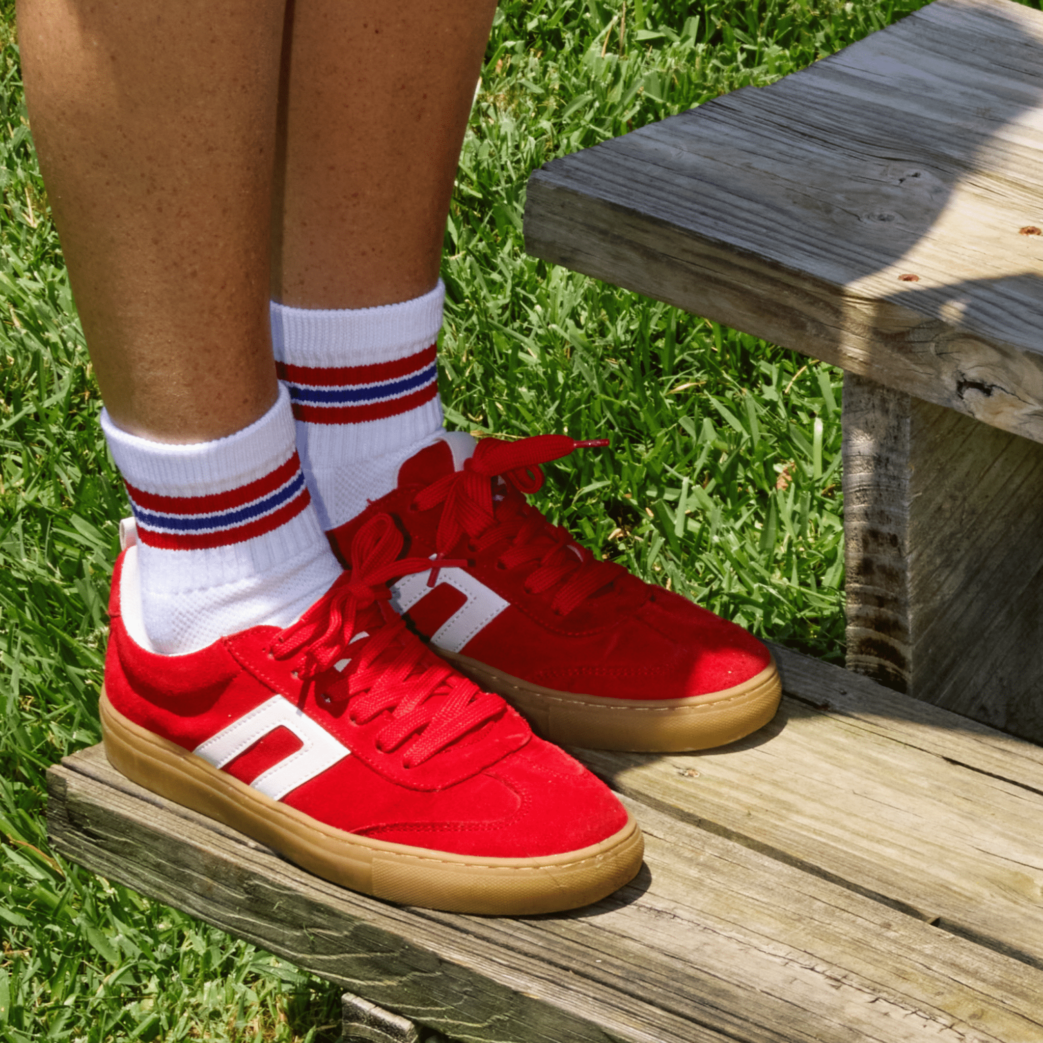 Red/Blue Triple Stripe - del campo