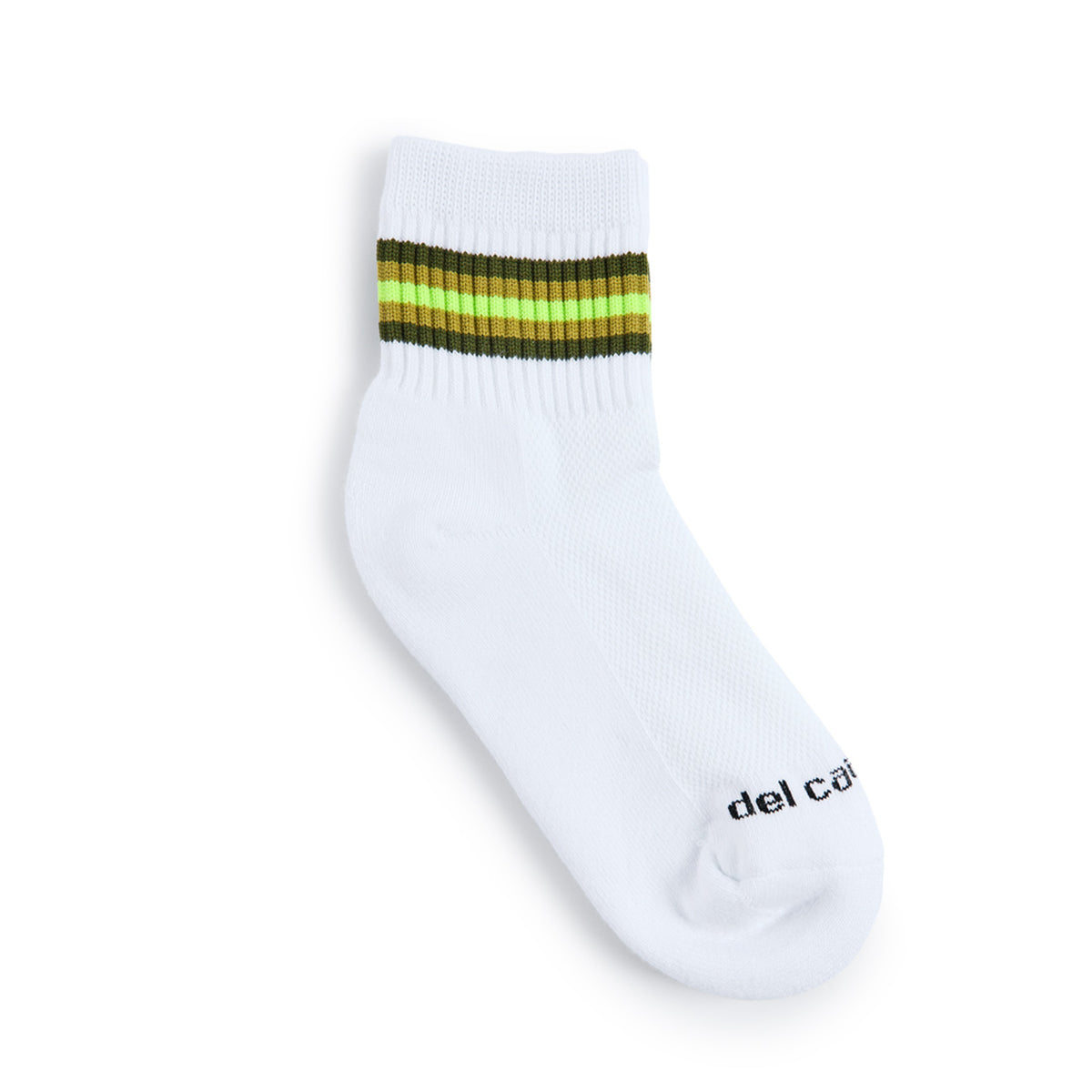 Del Campo Forest 5 Stripe golf socks, flat lay
