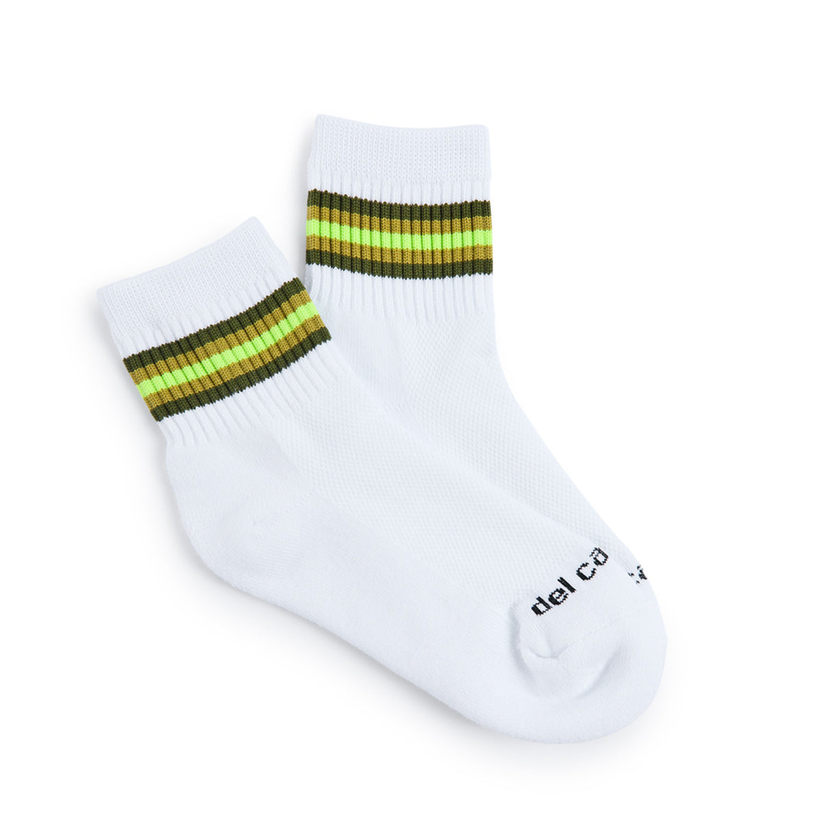 Del Campo Forest 5 Stripe golf socks, flat lay