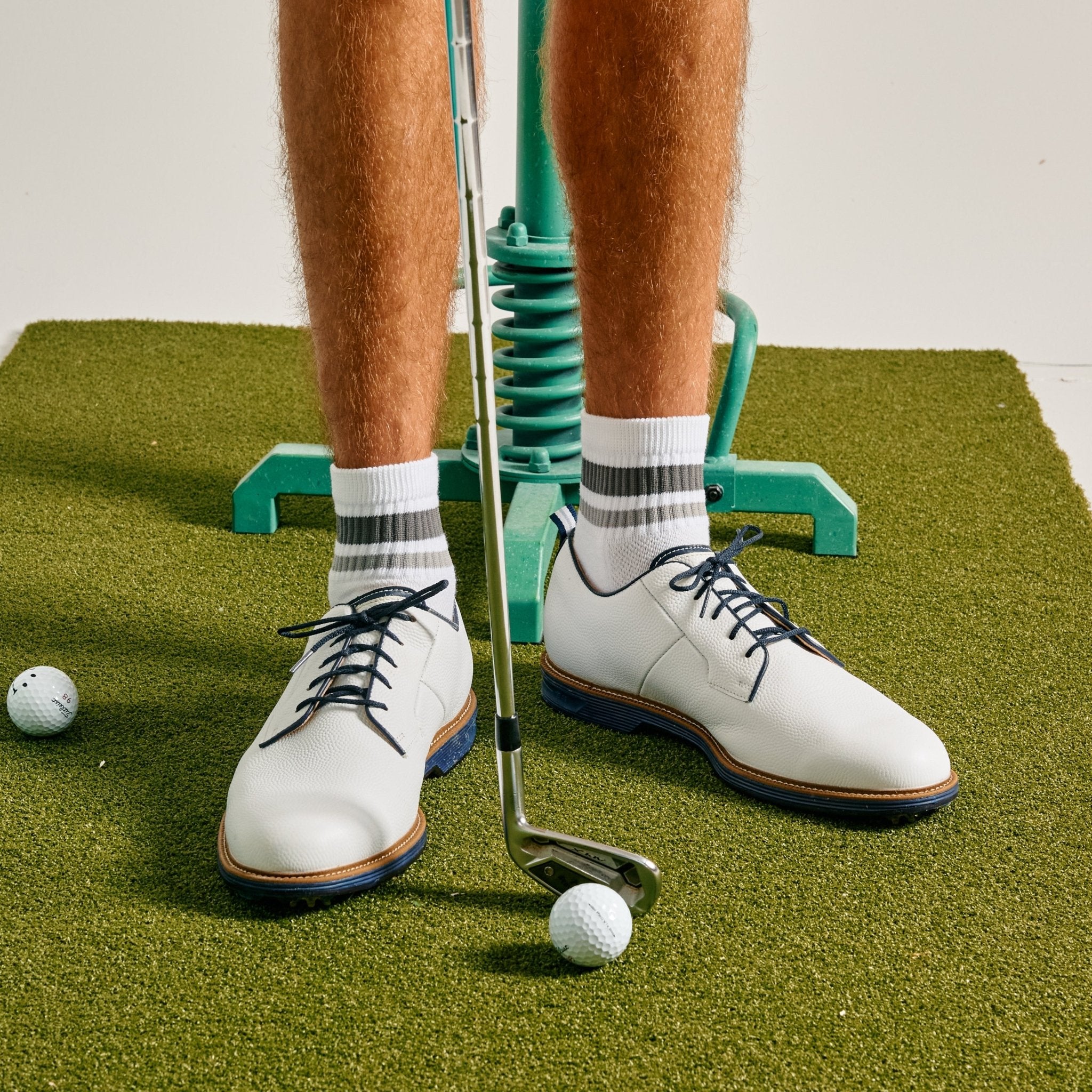 Del Campo Grey Stripes golf socks