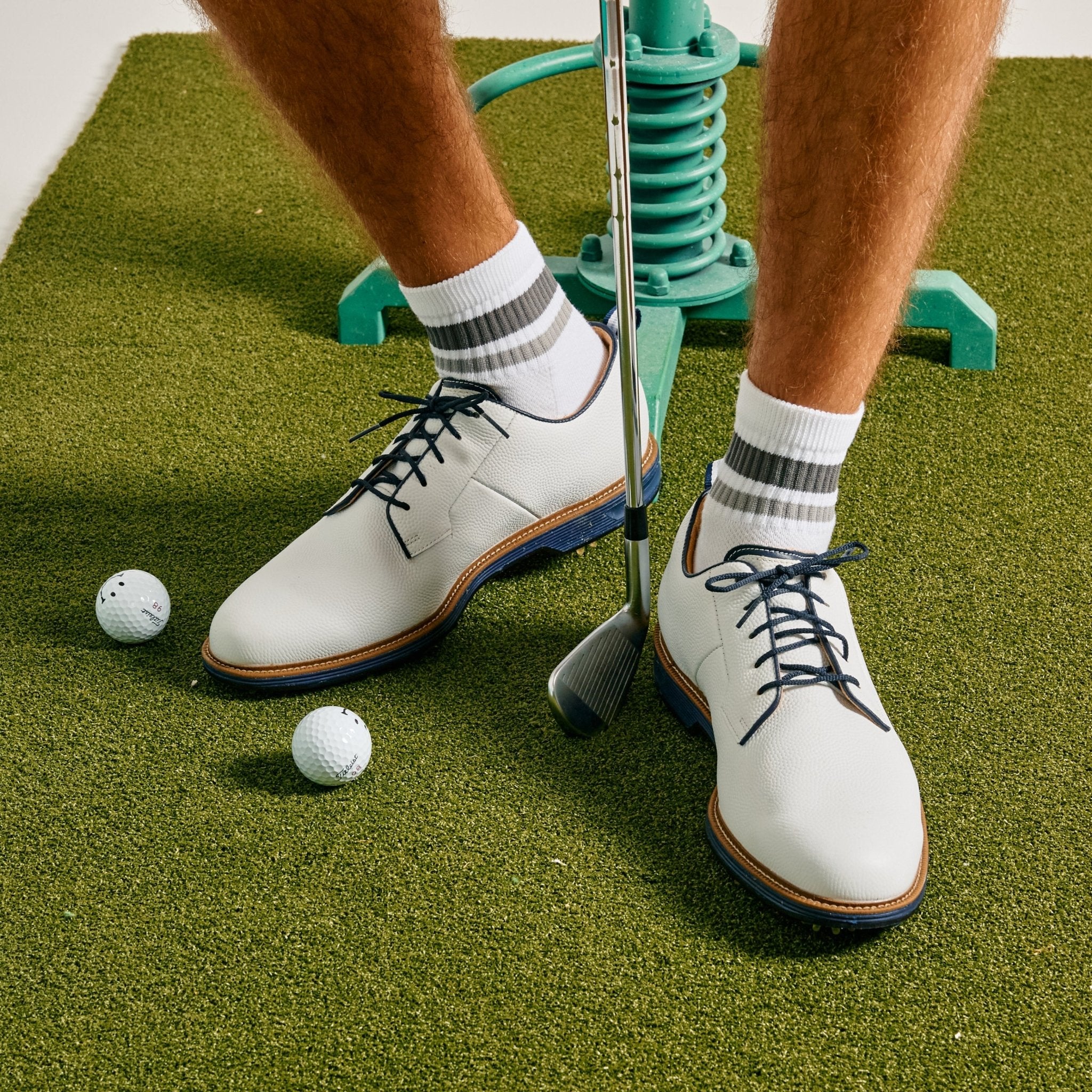 Del Campo Grey Stripes golf socks