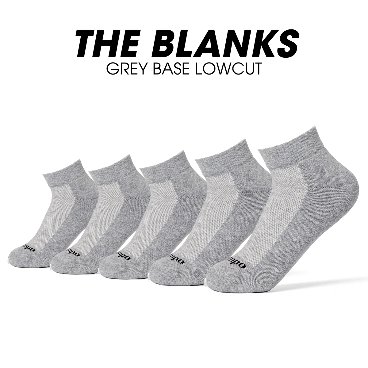 Grey Blank Lowcut Pack Bundle - del campo