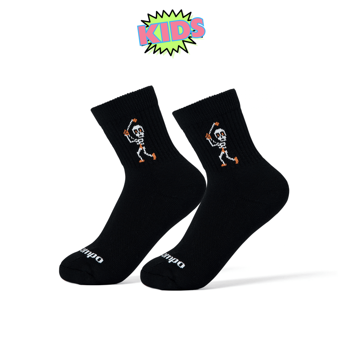 Kids Swingin' Skelly Socks - del campo