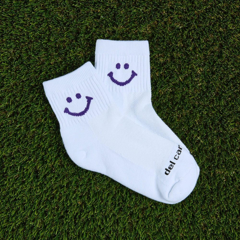 Purple Smiley Socks - del campo