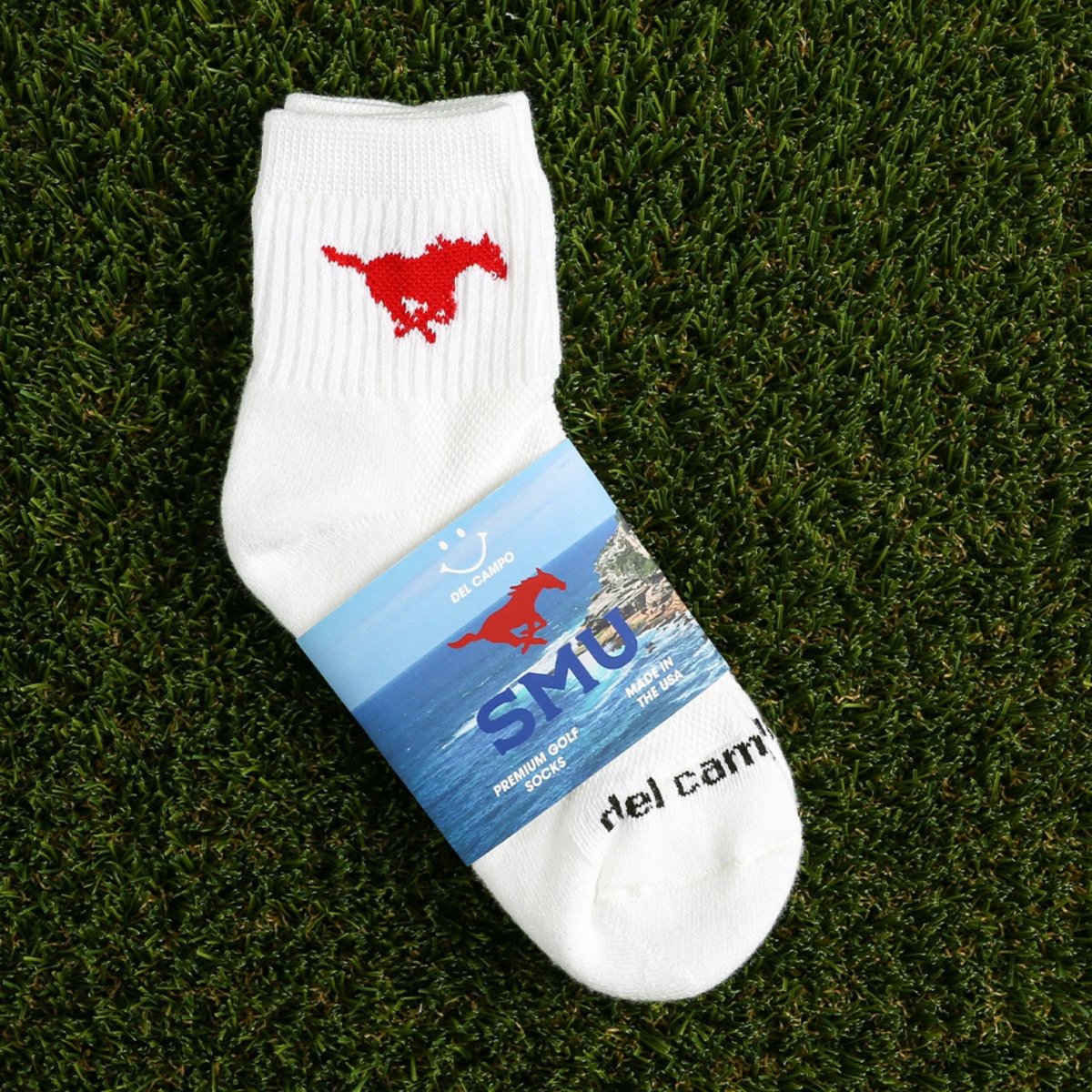 Del Campo SMU Mustangs golf socks