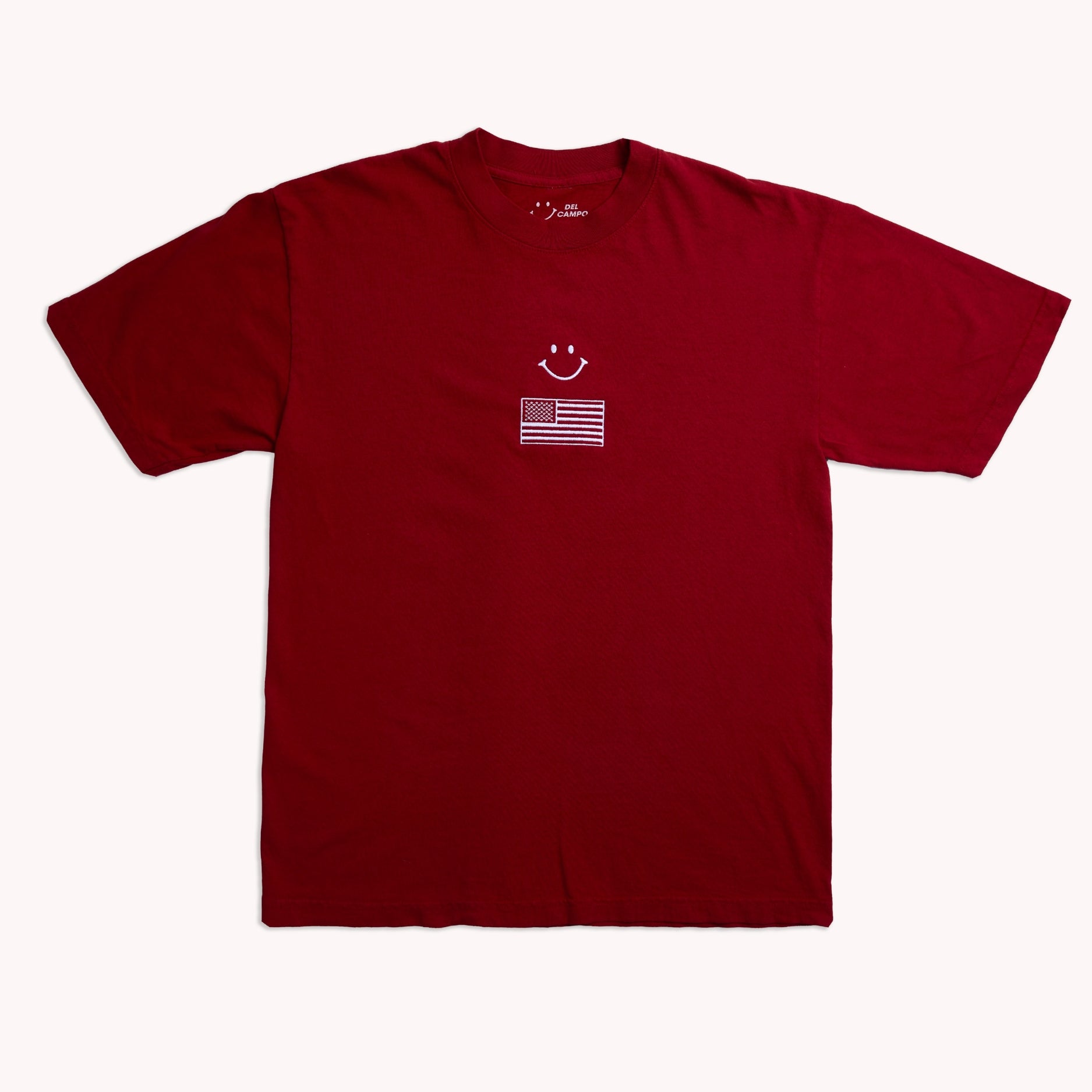 Red USA Smiley T-Shirt