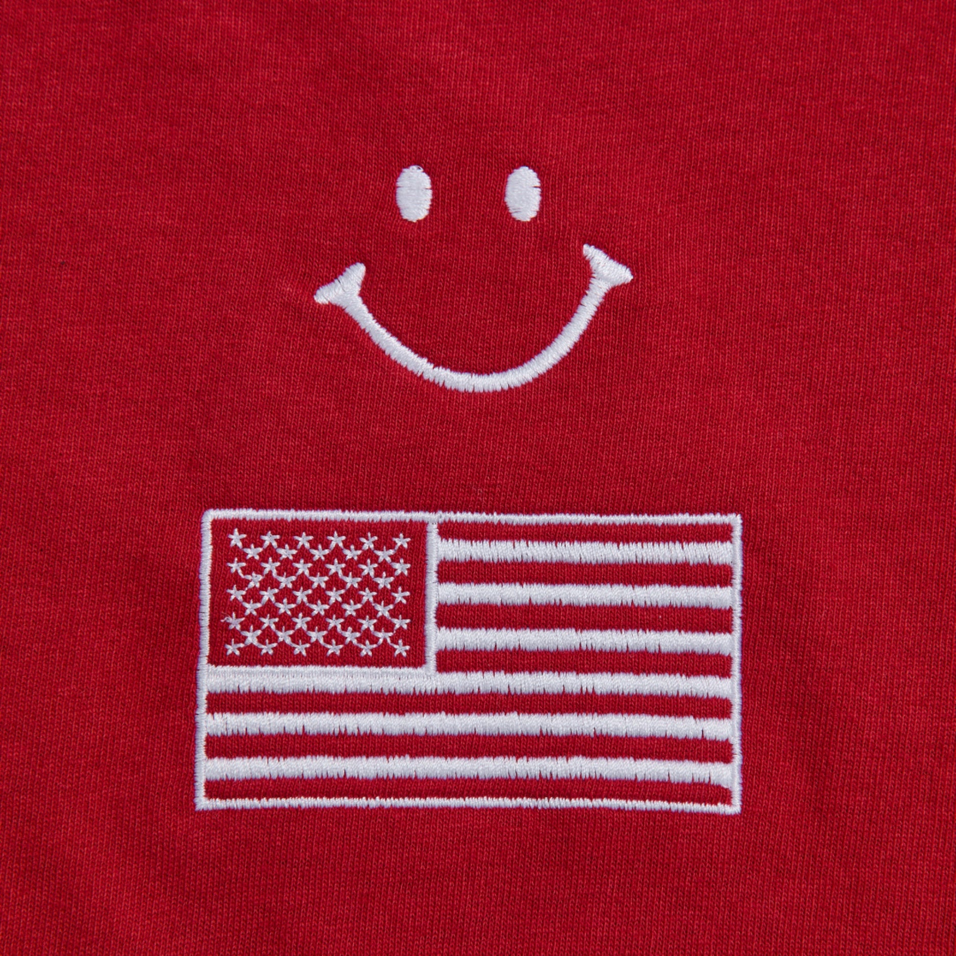 Red USA Smiley T-Shirt