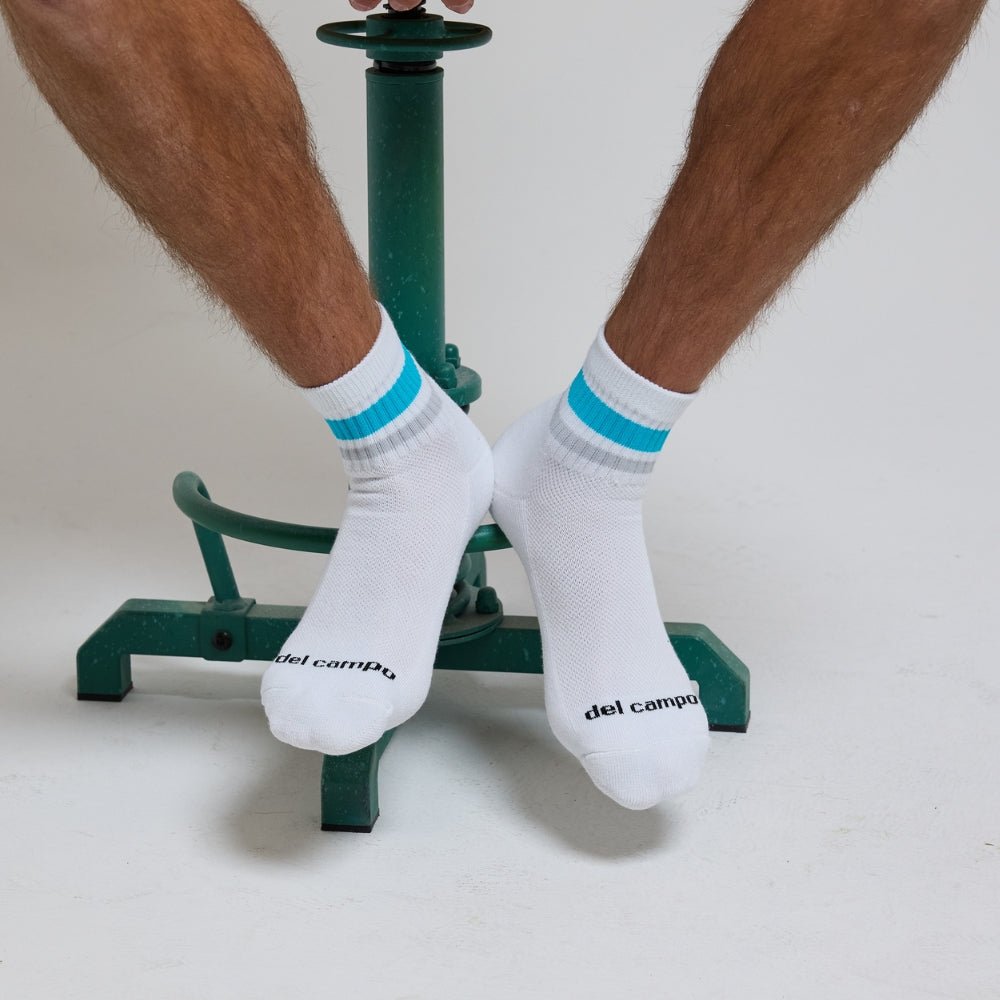Del Campo Blue/Grey Stripes golf socks