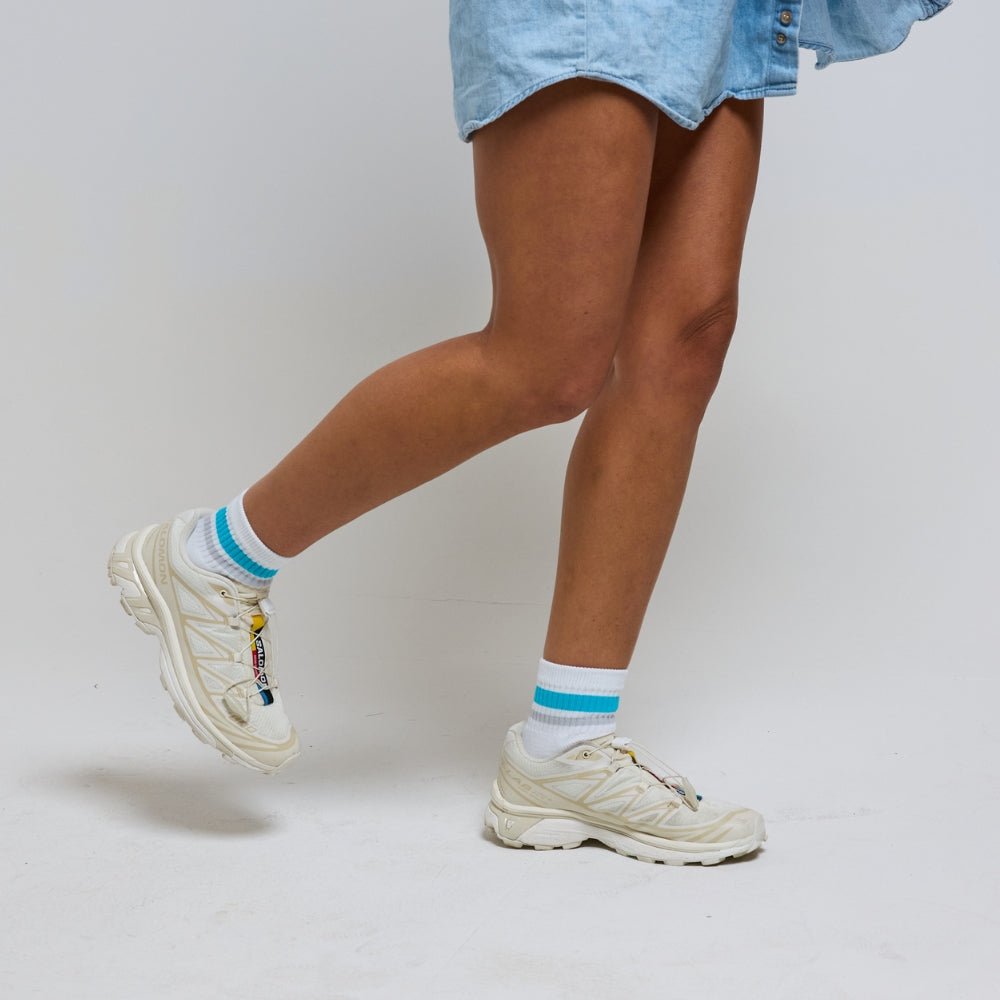 Del Campo Blue/Grey Stripes golf socks