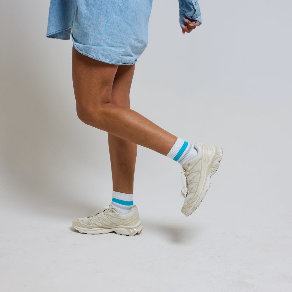 Del Campo Blue/Grey Stripes golf socks