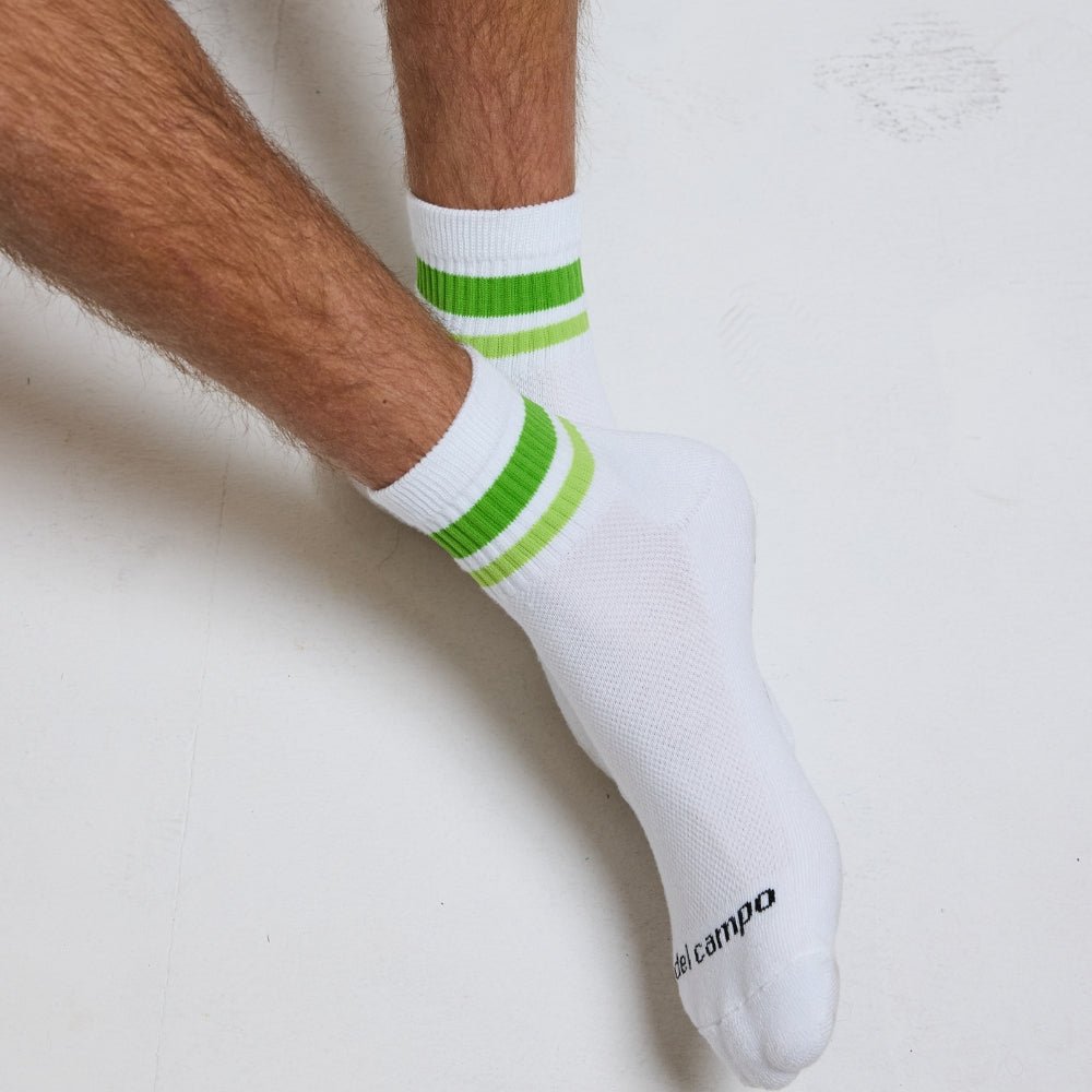 Del Campo Lime Green Stripes golf socks