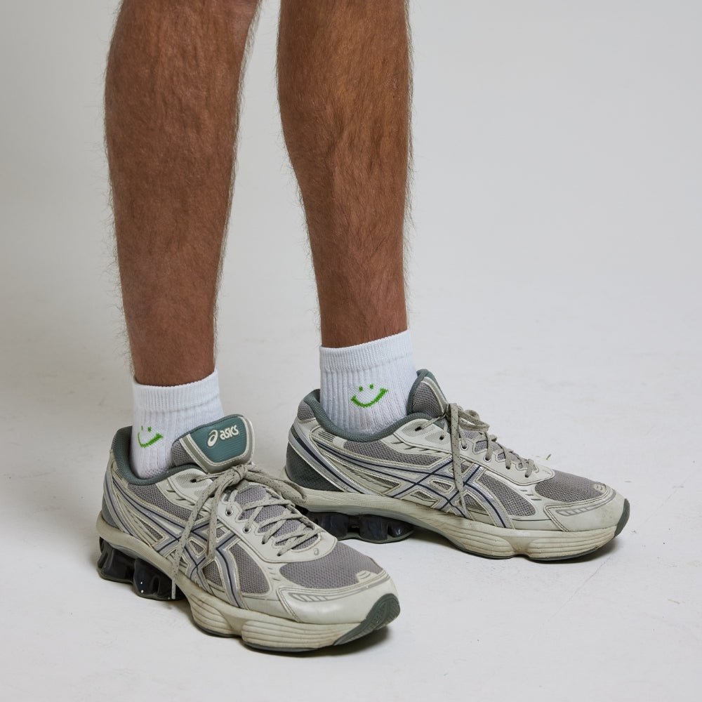 Del Campo Lime Green Smiley golf socks