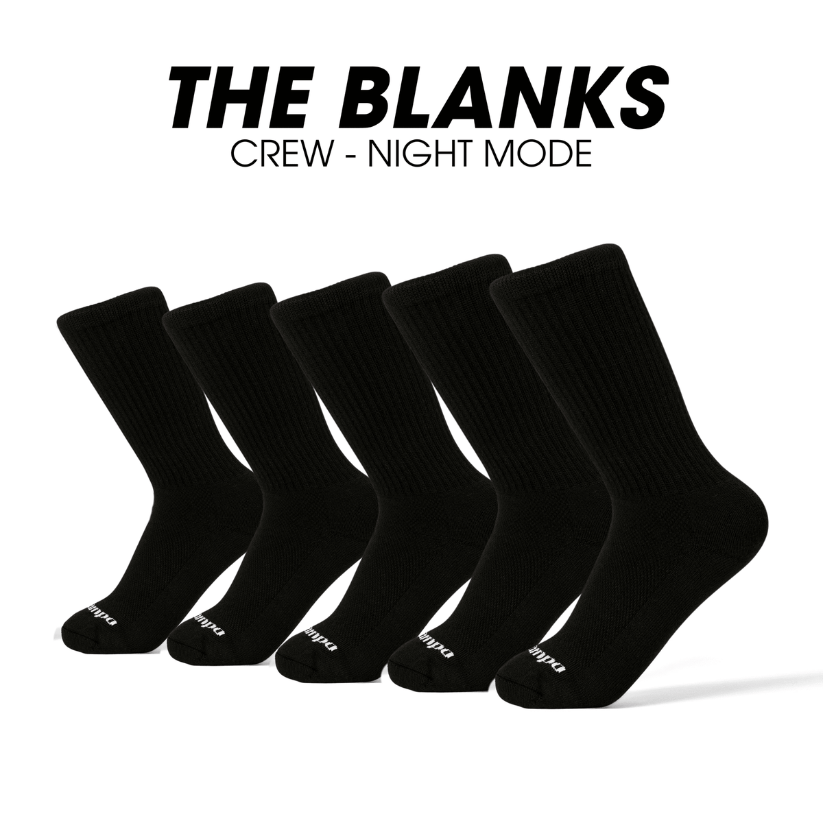 Black Blank Crew 5-Pack Bundle - del campo