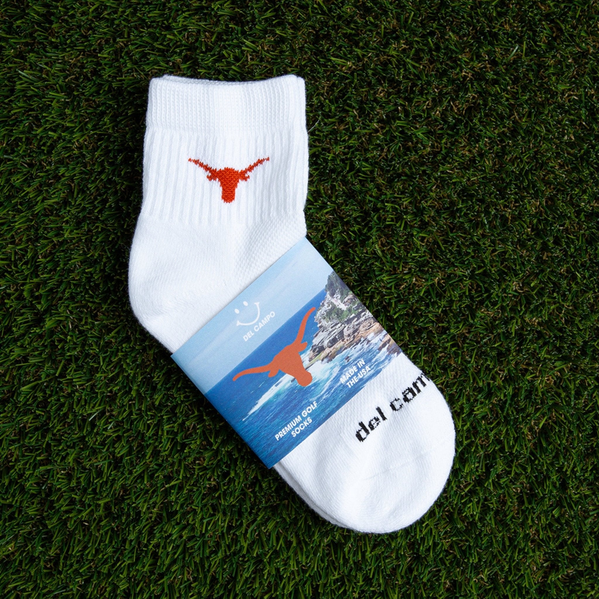 Del Campo Texas Longhorns Pack golf socks featuring both officially licensed team styles