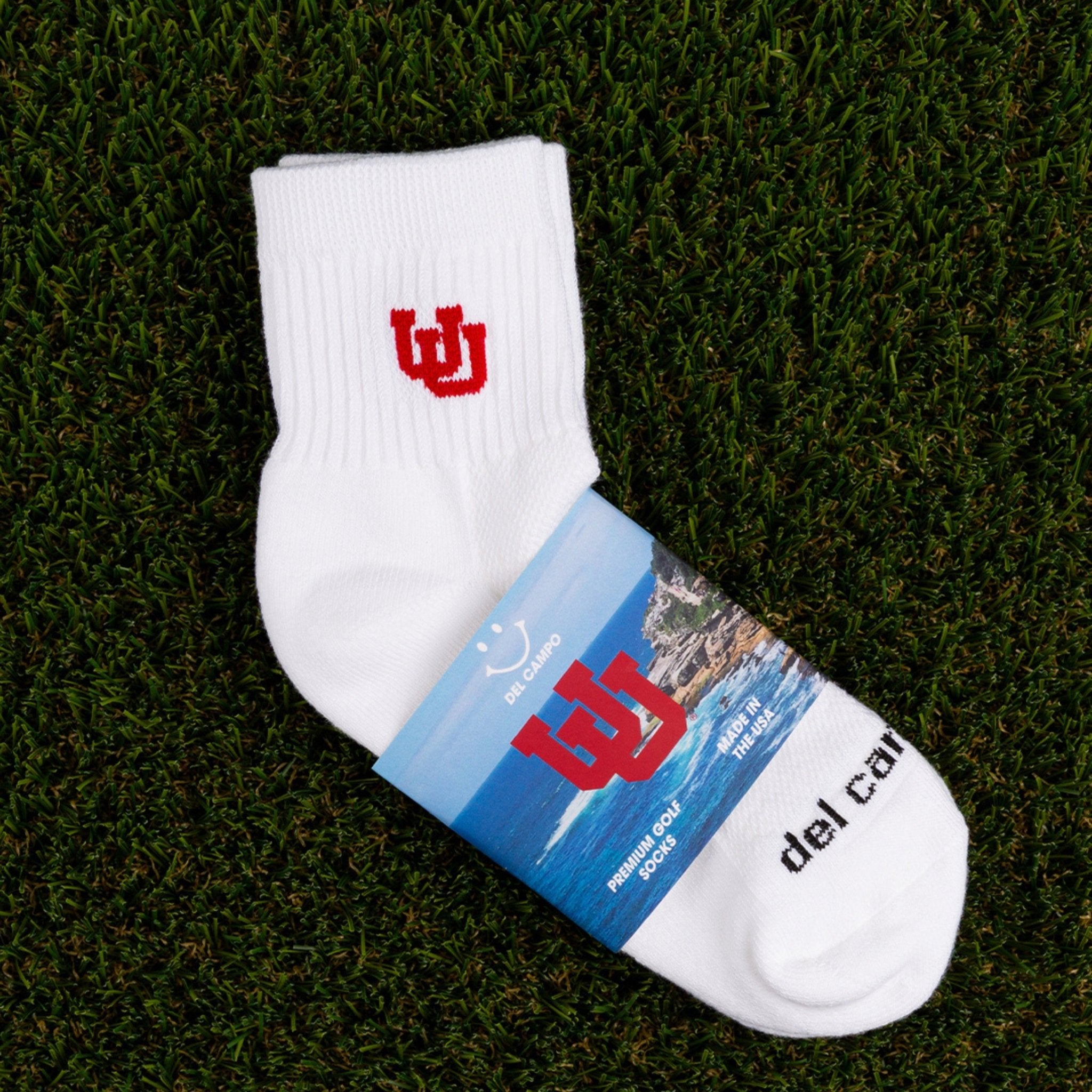 Del Campo Utah Utes golf socks