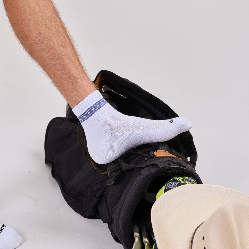 Del Campo Denim Square Stripes golf socks